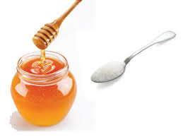 Esfoliante com mel e açúcar